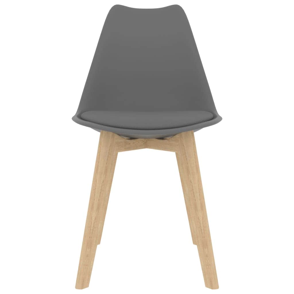 Dining Chairs 4 pcs Grey Faux Leather