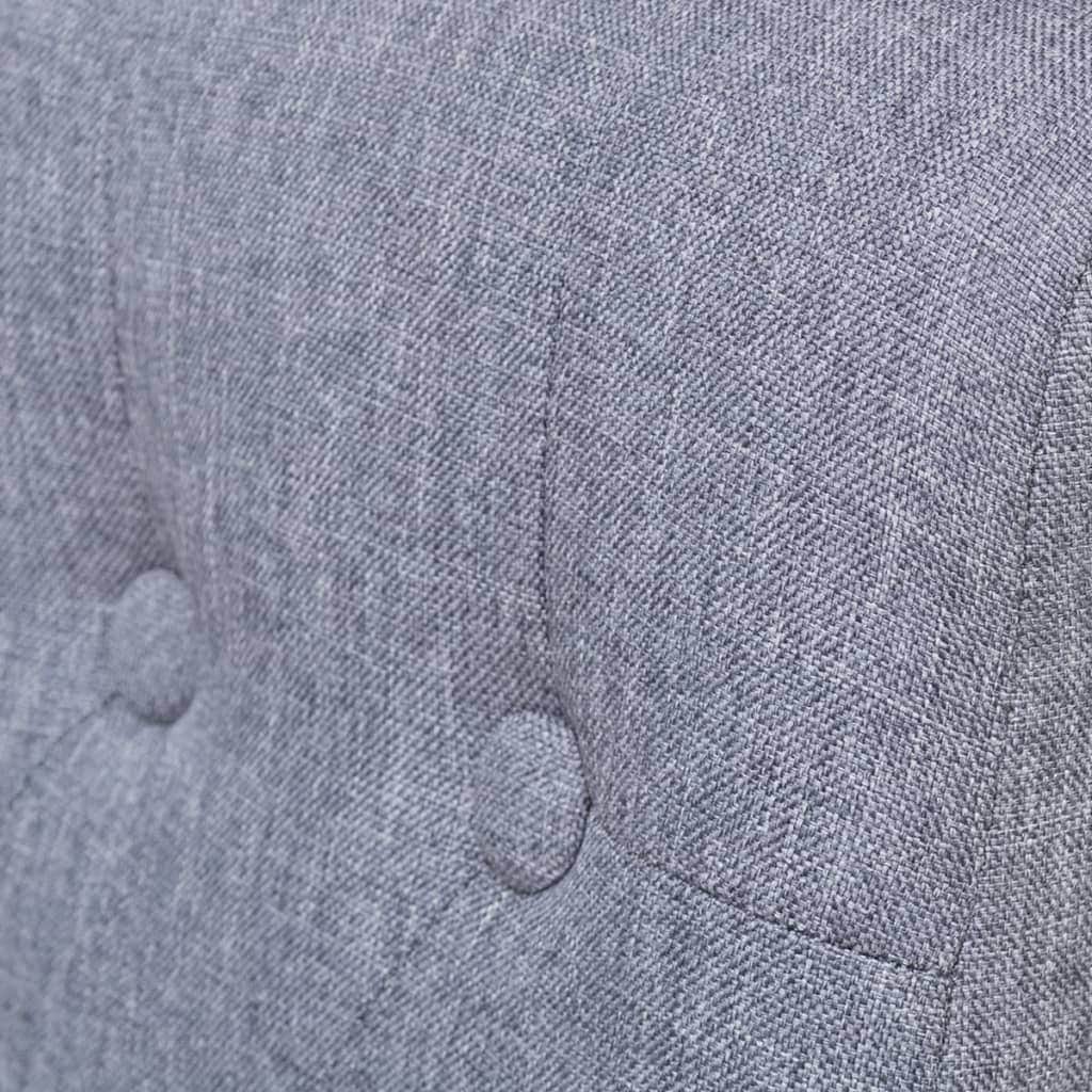 Dining Chairs 4 pcs Light Grey Fabric