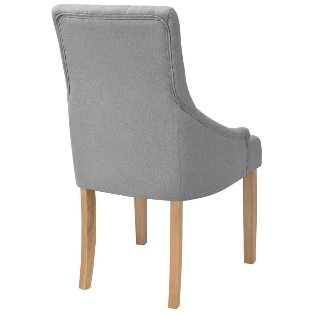 Dining Chairs 4 pcs Light Grey Fabric