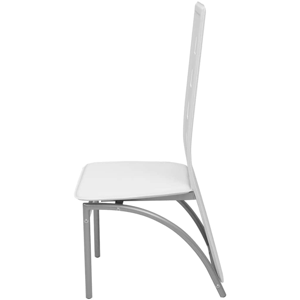 Dining Chairs 4 pcs White Faux Leather