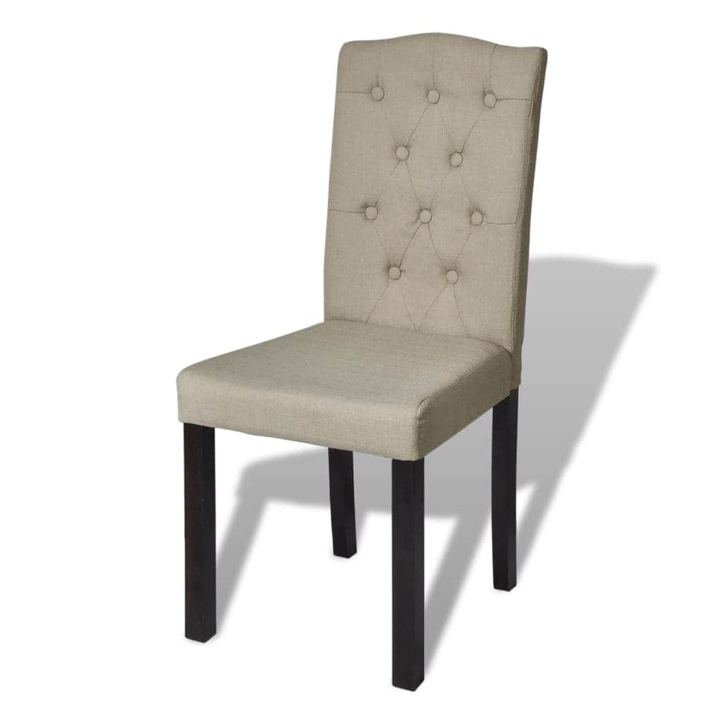 Dining Chairs 6 pcs Beige Fabric