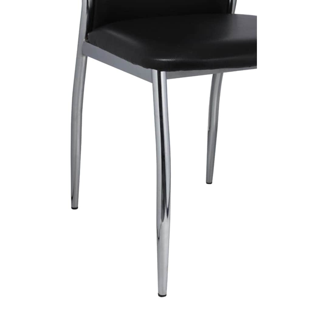 Dining Chairs 6 pcs Black Leather