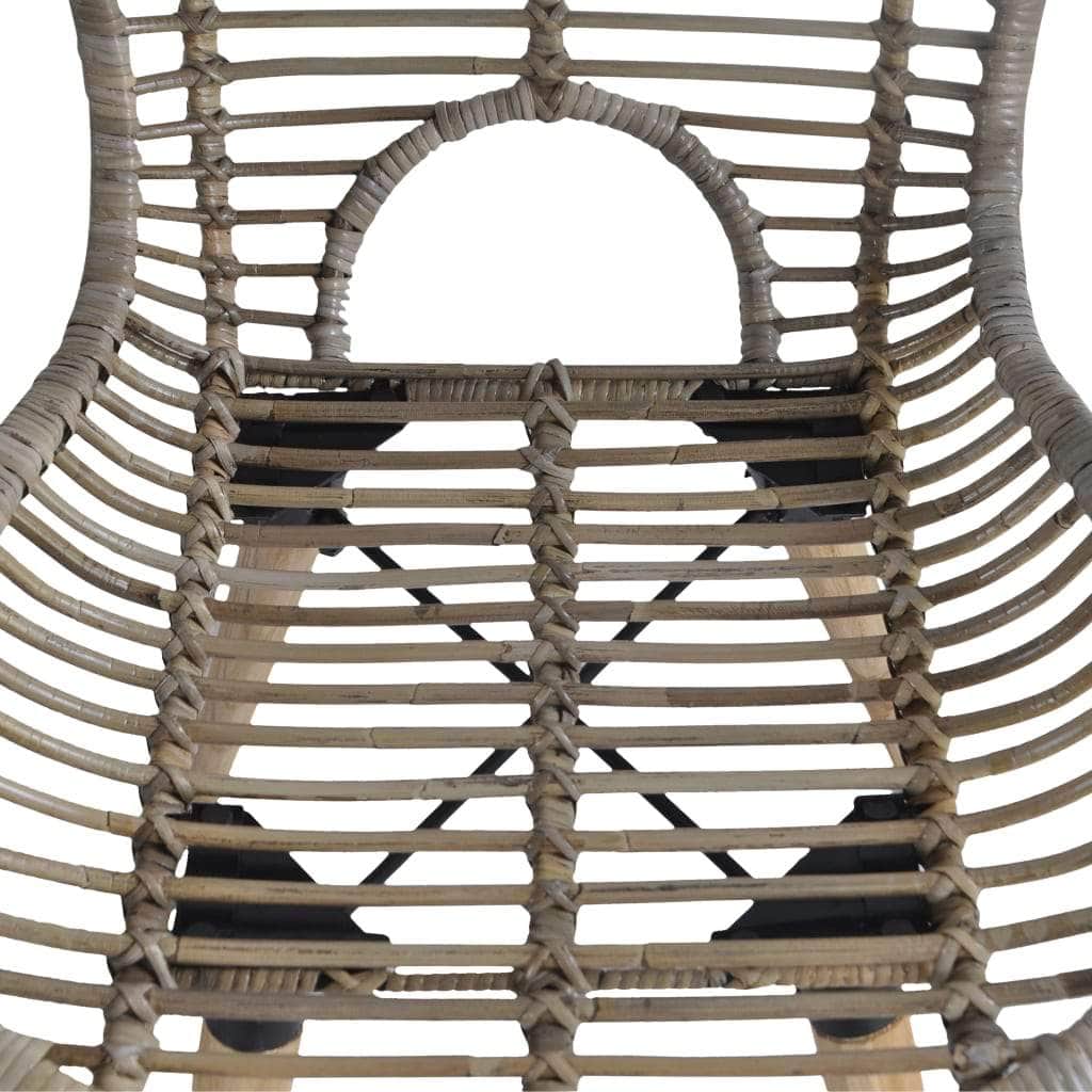 Dining Chairs 6 pcs Brown Natural Rattan