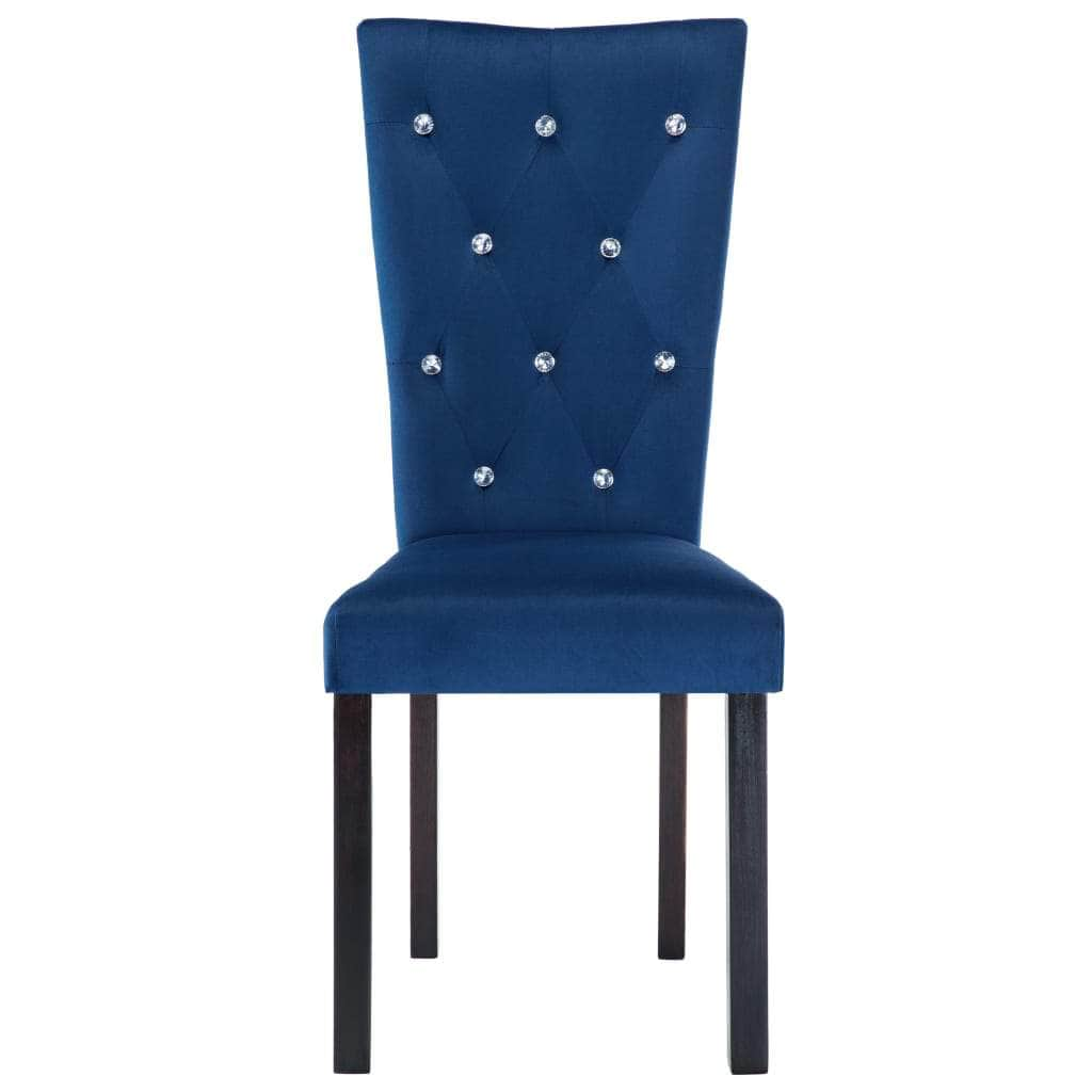 Dining Chairs 6 pcs Dark Blue Velvet