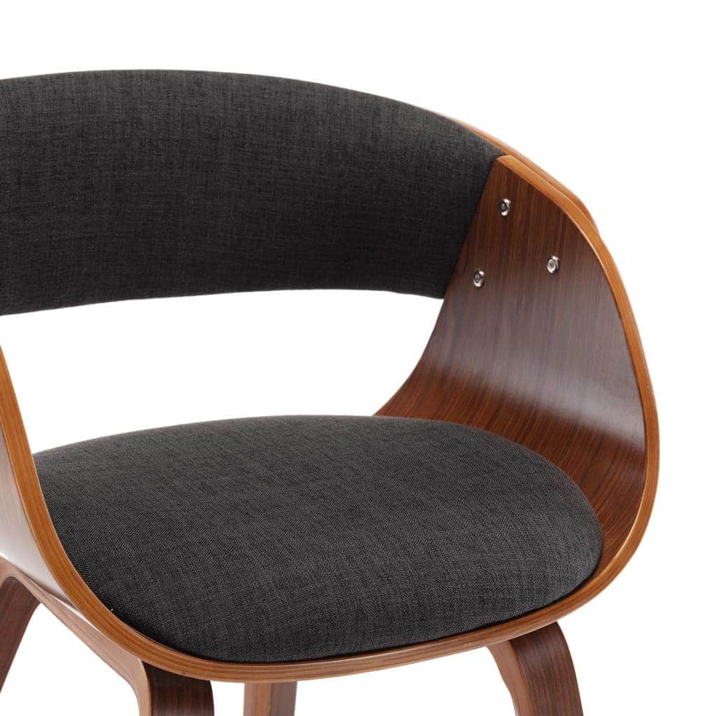 Dining Chairs 6 pcs Grey Bent Wood and Fabric