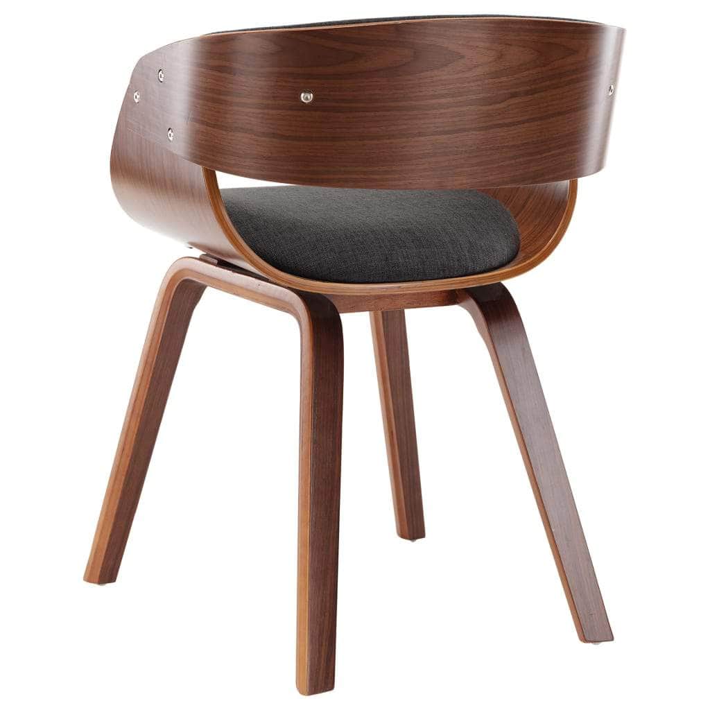Dining Chairs 6 pcs Grey Bent Wood and Fabric