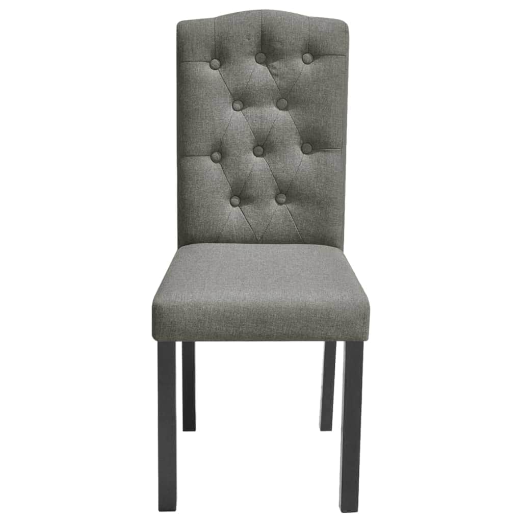 Dining Chairs 6 pcs Light Grey Fabric