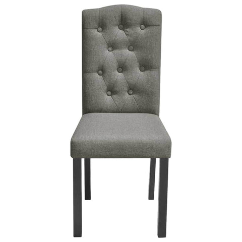 Dining Chairs 6 pcs Light Grey Fabric