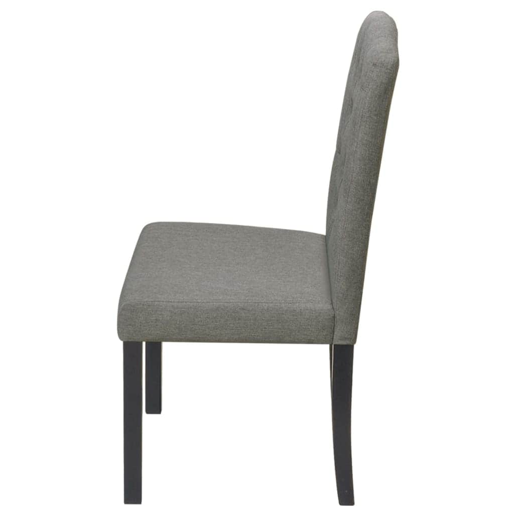 Dining Chairs 6 pcs Light Grey Fabric