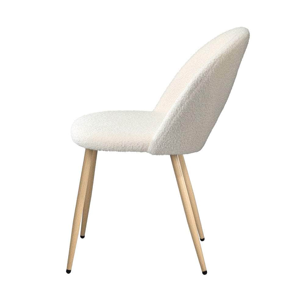Dining Chairs Armchair Sherpa White