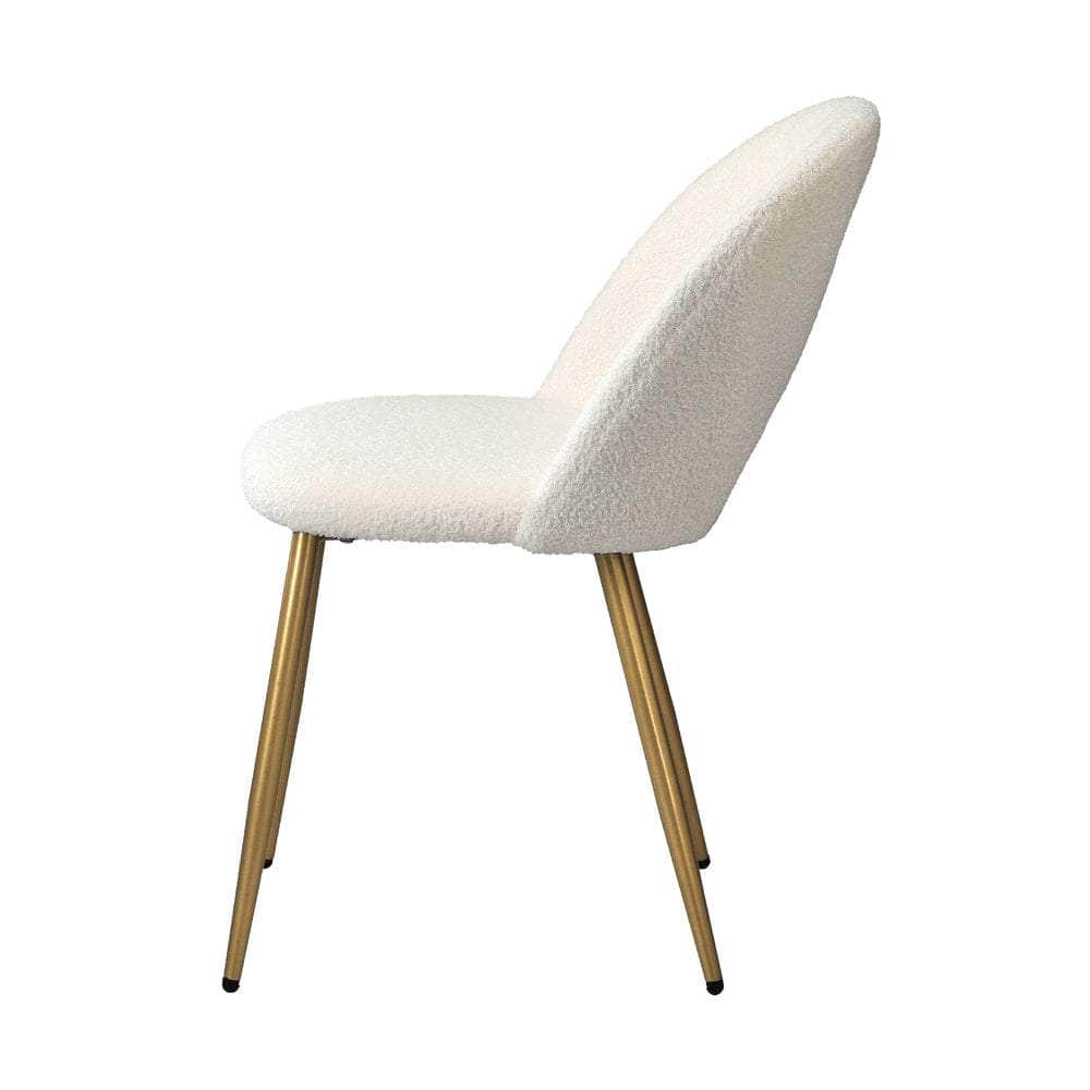 Dining Chairs Armchair Sherpa White