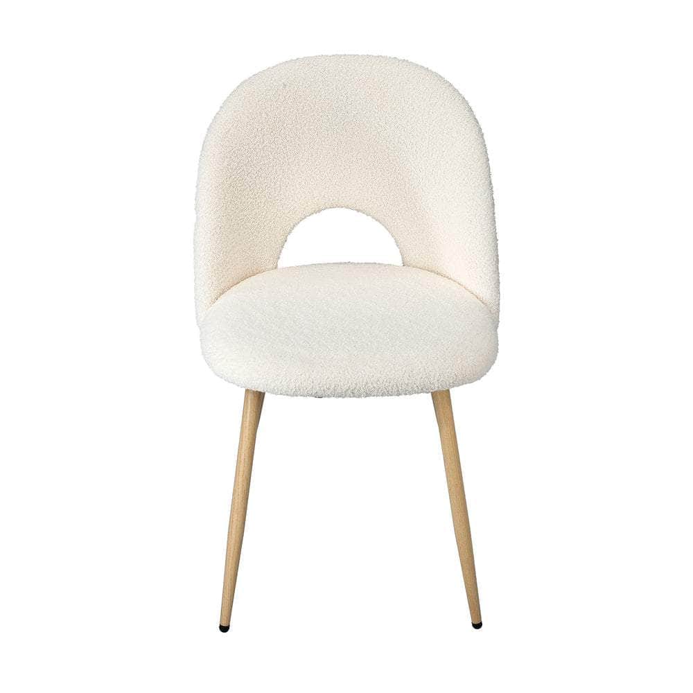 Dining Chairs Armchair Sherpa White