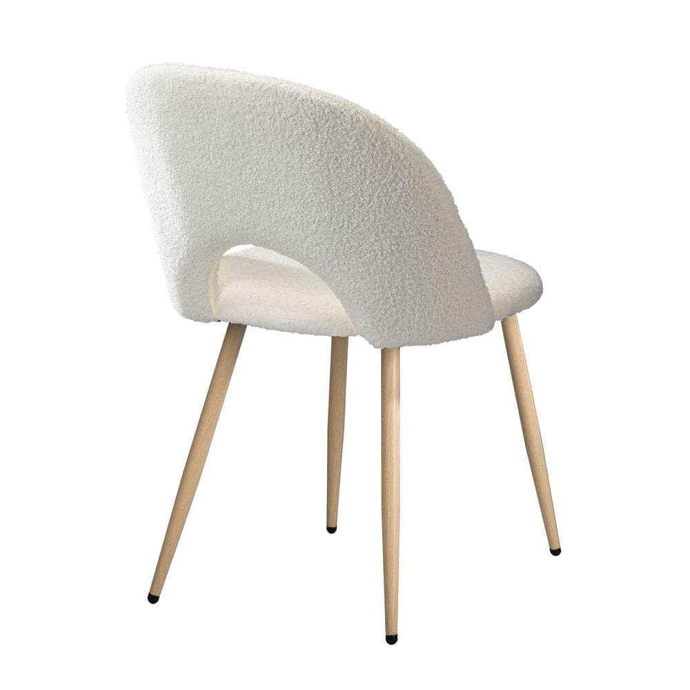 Dining Chairs Armchair Sherpa White
