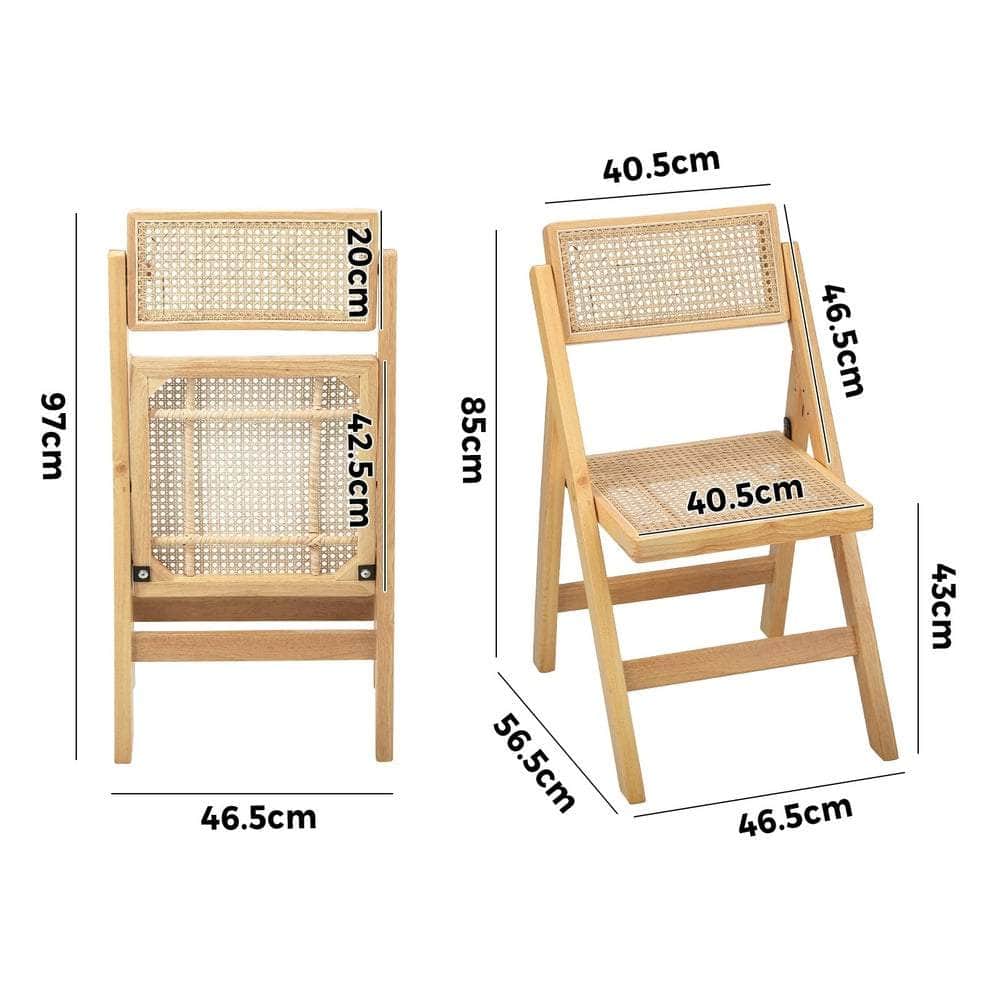 Dining Chairs Folding Rattan Chair Wooden