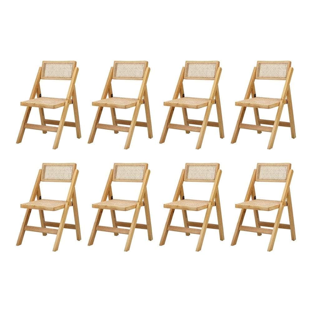 Dining Chairs Folding Rattan Chair Wooden