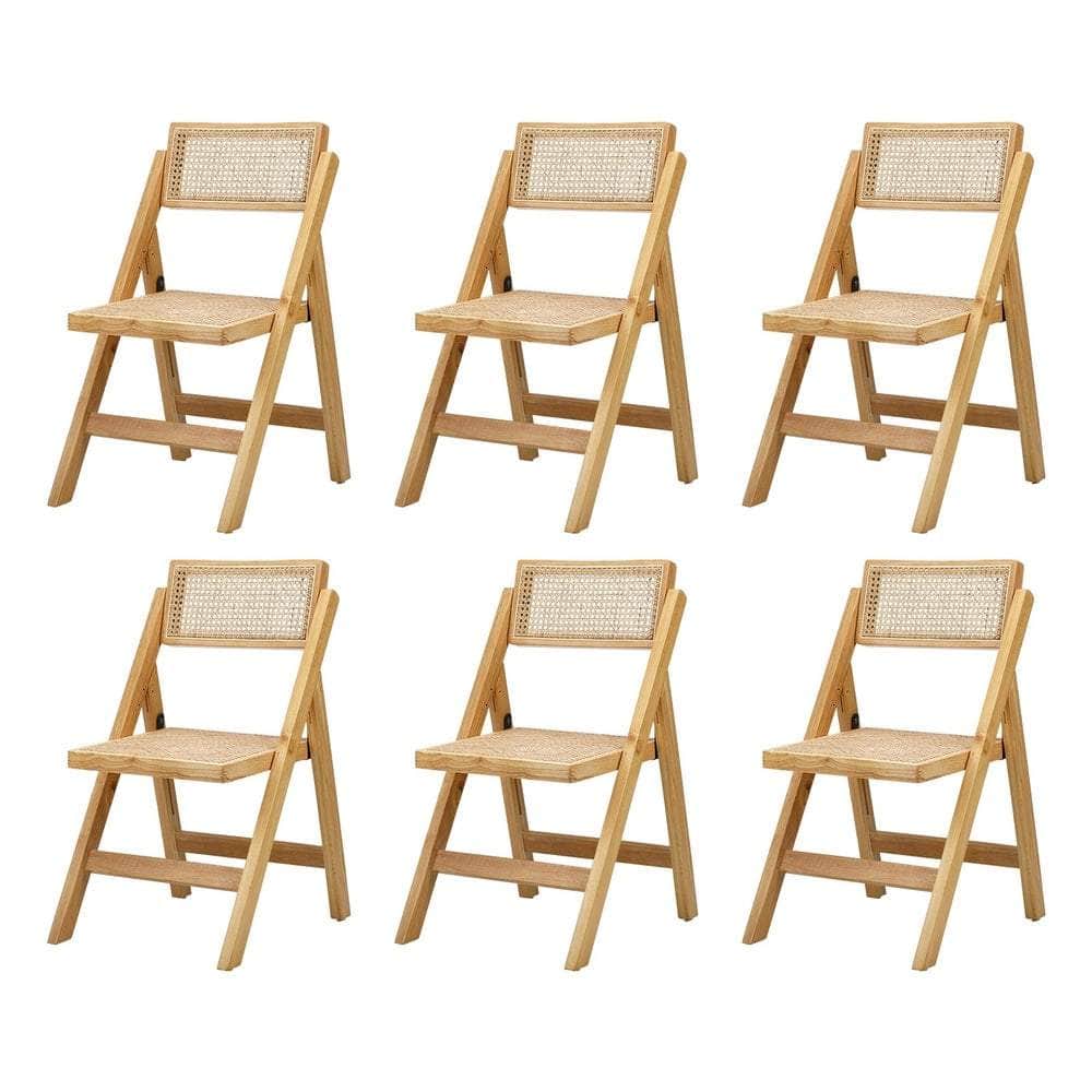 Dining Chairs Folding Rattan Chair Wooden
