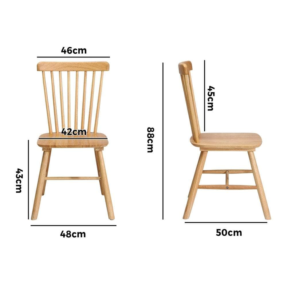 Dining Chairs Minimalist Vertical Back Wooden