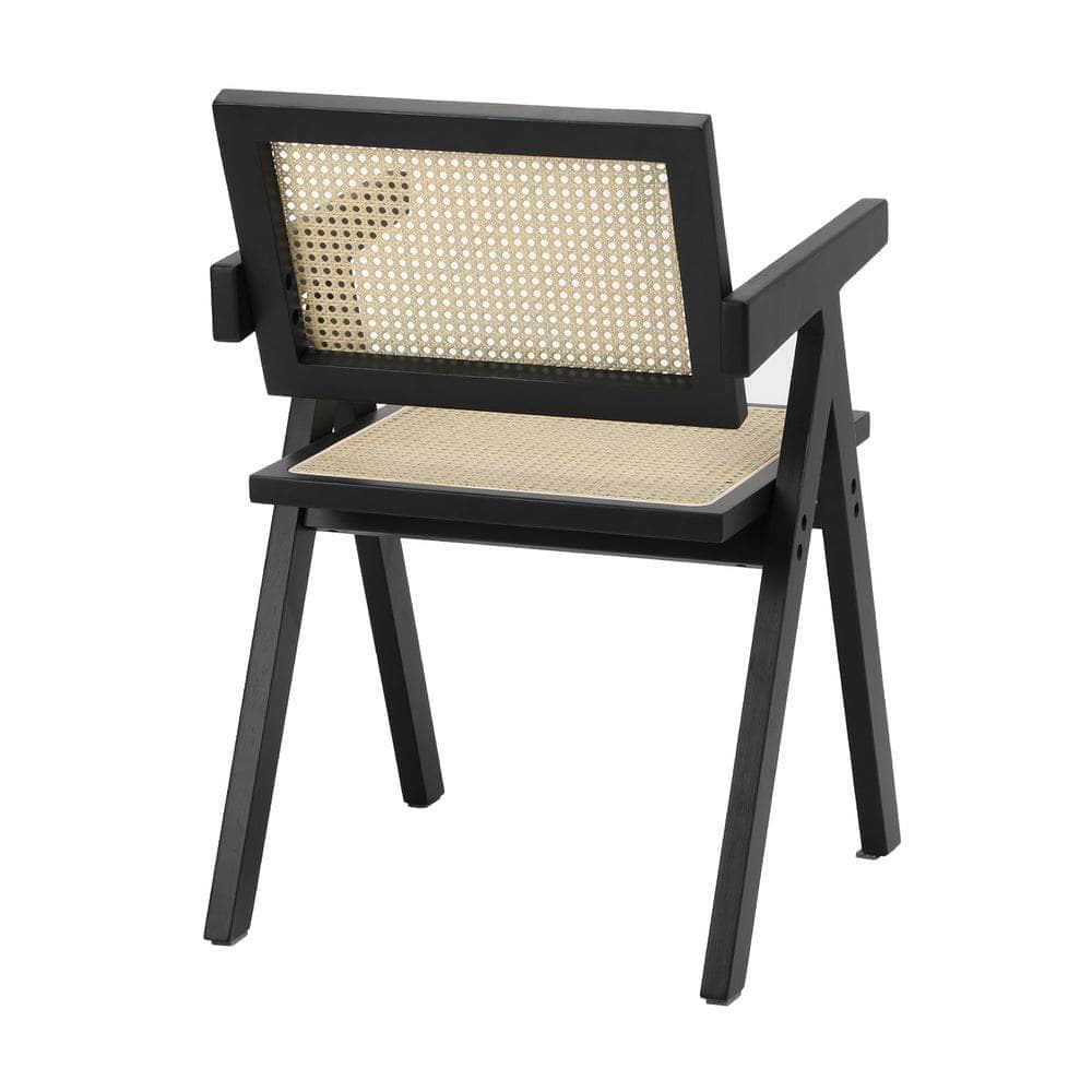 Dining Chairs Rattan Chair Wooden Balck/Walnut