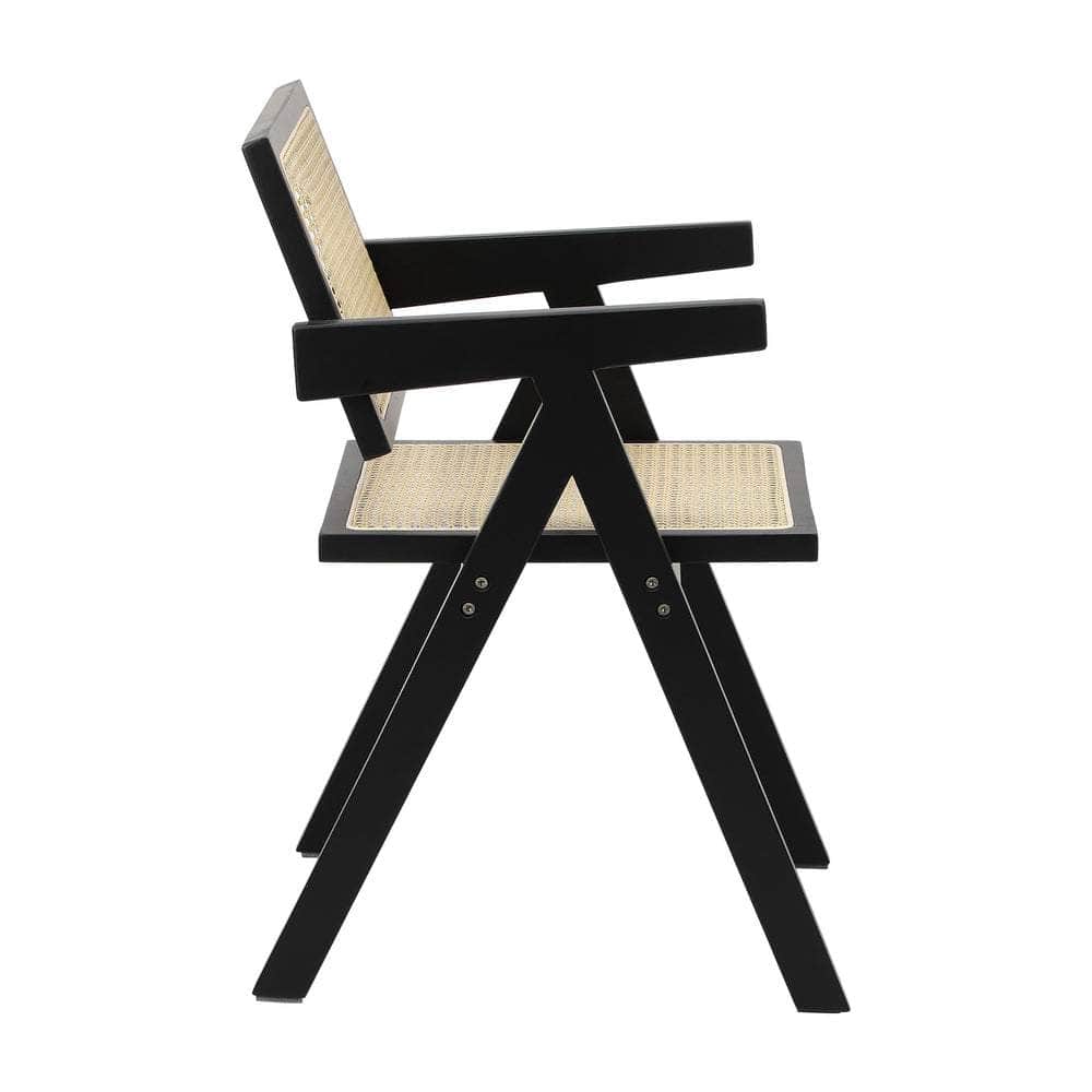 Dining Chairs Rattan Chair Wooden Balck/Walnut