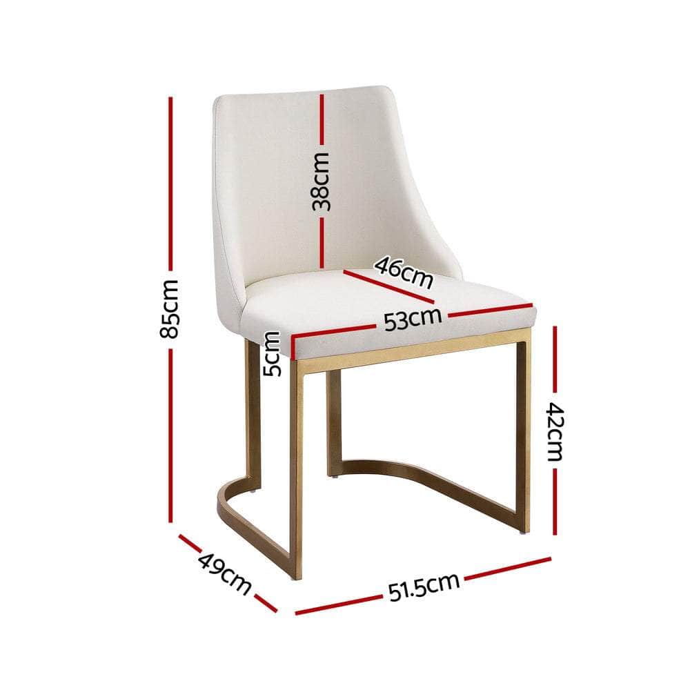 Dining Chairs Set Of 2 Linen Fabric Frame Beige