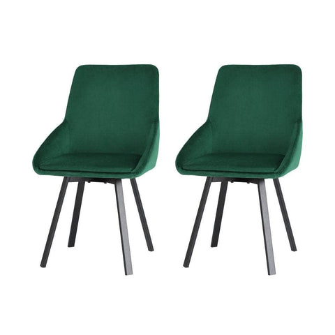 Dining Chairs Set Of 2 Velvet Upholstered Green Cafe Kirtchen Chairs