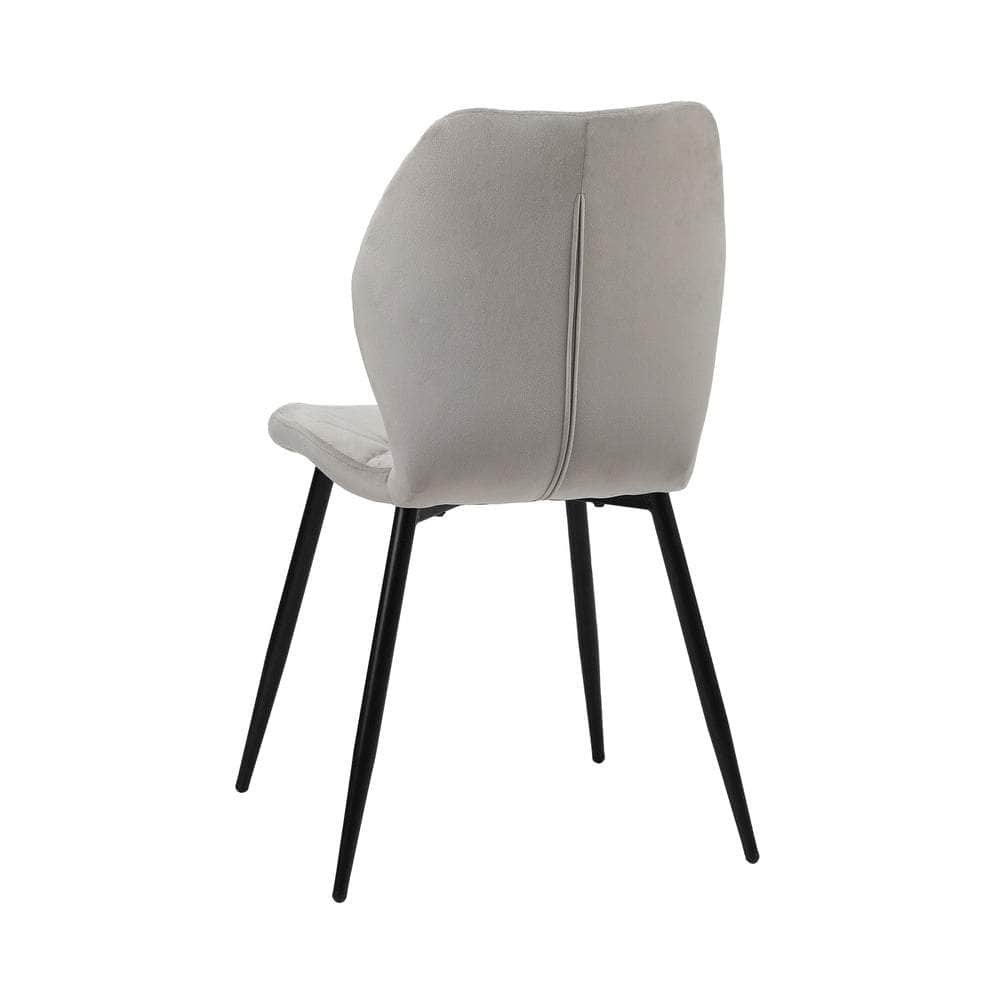Dining Chairs Velvet Blue/Grey