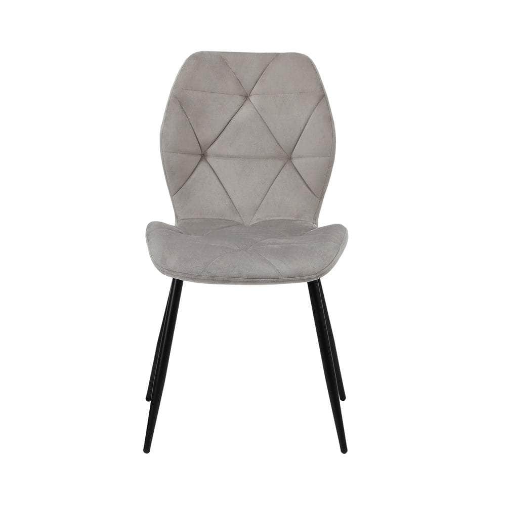 Dining Chairs Velvet Blue/Grey