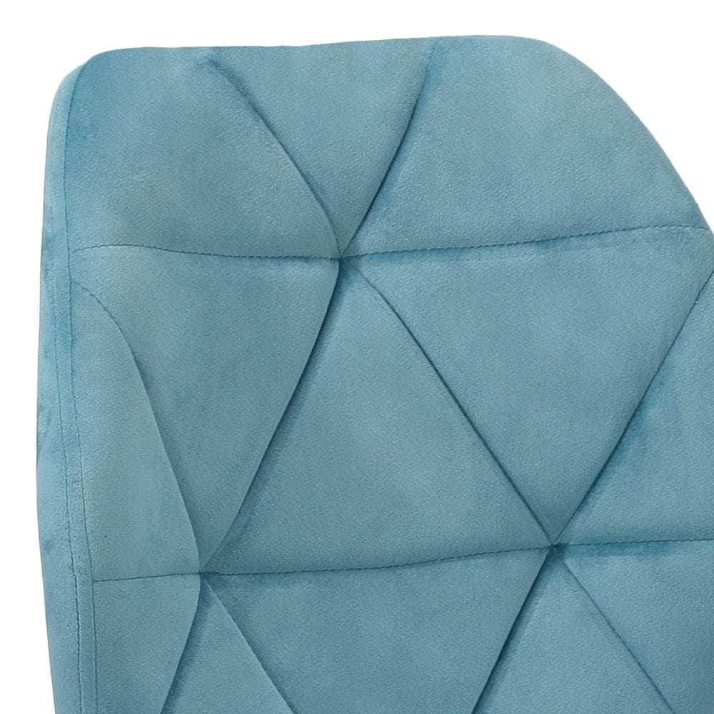 Dining Chairs Velvet Blue/Grey