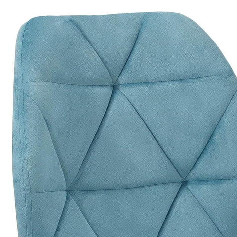 Dining Chairs Velvet Blue/Grey
