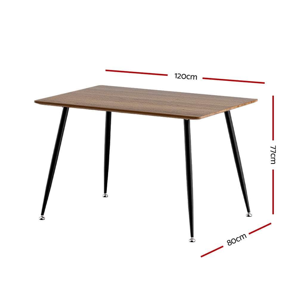 Dining Table 4 Seater Kitchen Cafe Wooden Table Rectangular