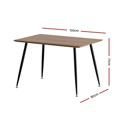 Dining Table 4 Seater Kitchen Cafe Wooden Table Rectangular