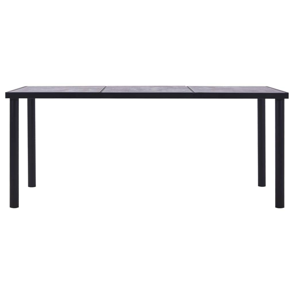 Dining Table Black and Concrete Grey MDF - Simple deals