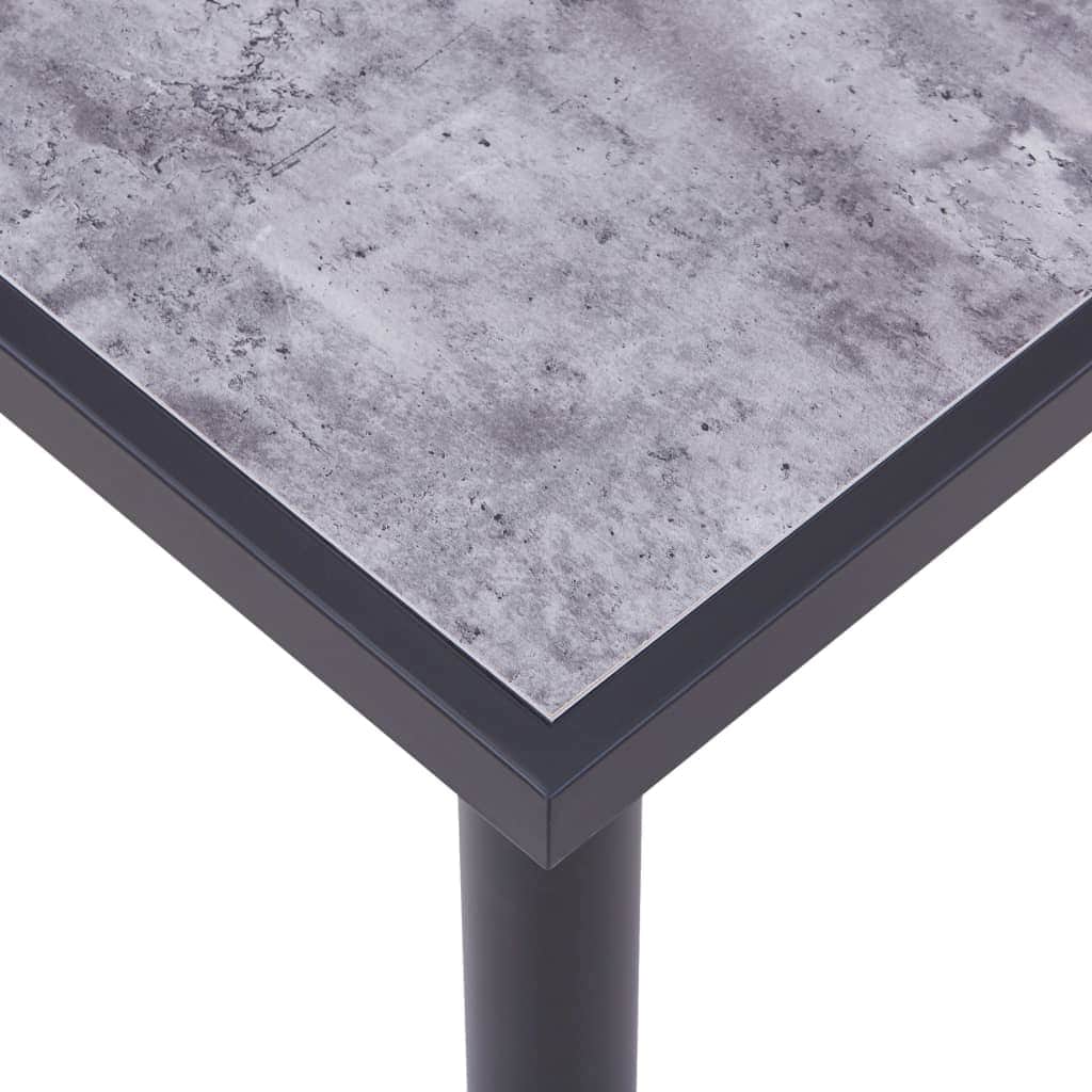 Dining Table Black and Concrete MDF - Grey - Simple deals