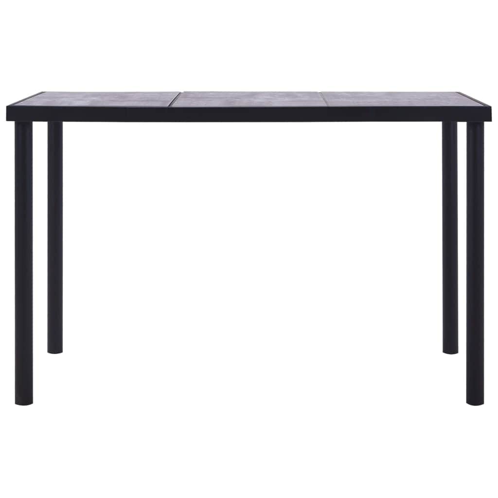 Dining Table Black and Concrete MDF - Grey - Simple deals