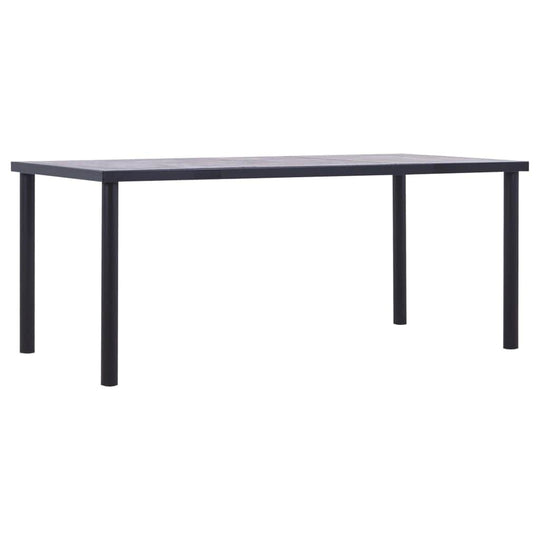 Dining Table Black and Concrete MDF, Grey - Simple deals