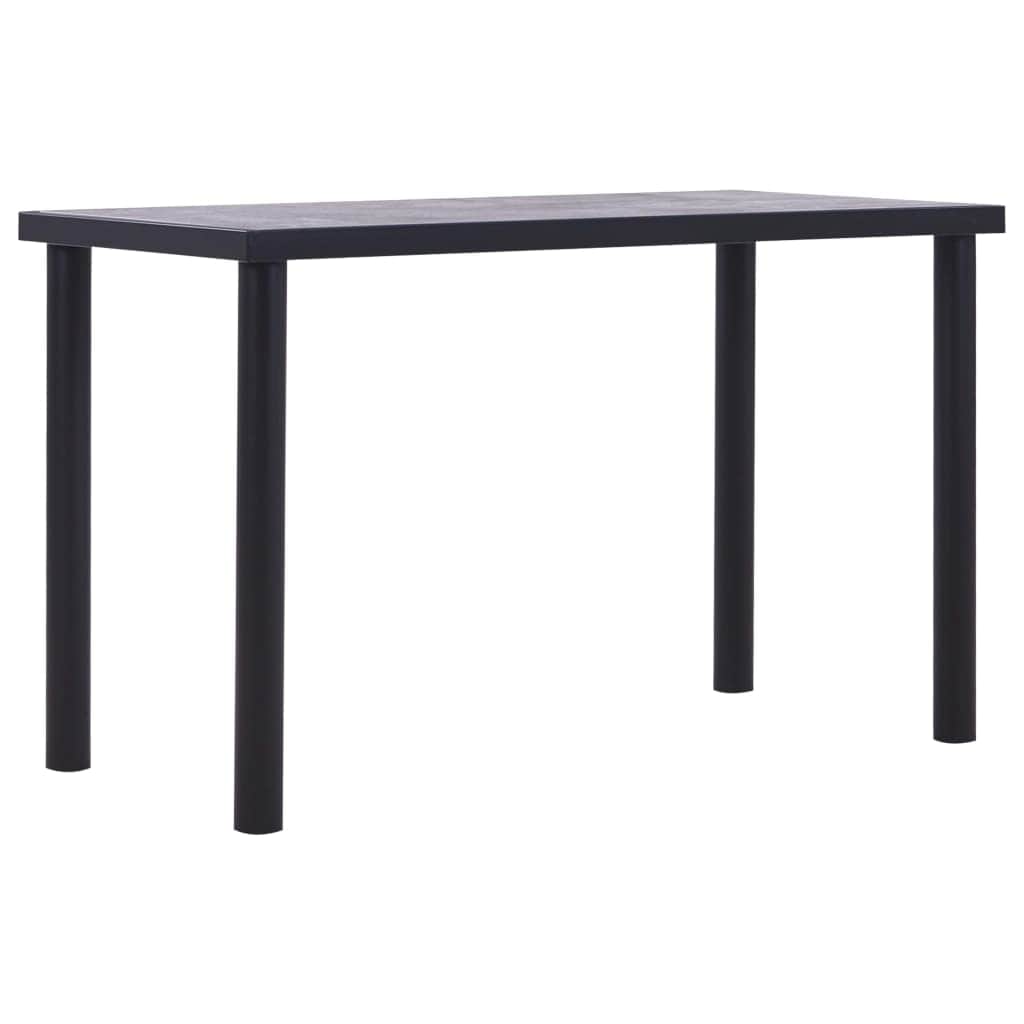 Dining Table Black and Concrete MDF Grey - Simple deals