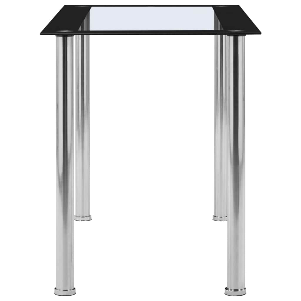 Dining Table Black and Transparent