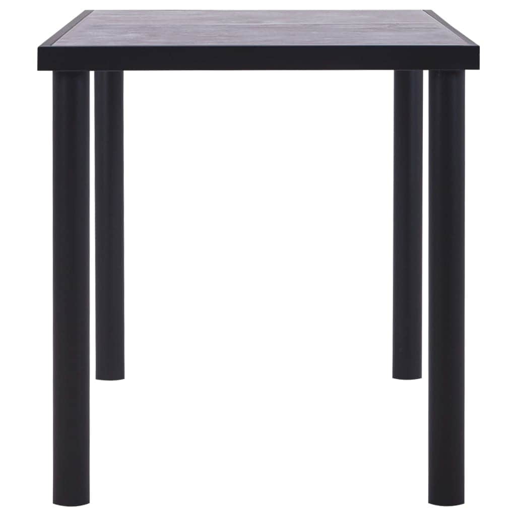 Dining Table Black & Concrete Grey MDF - Simple deals