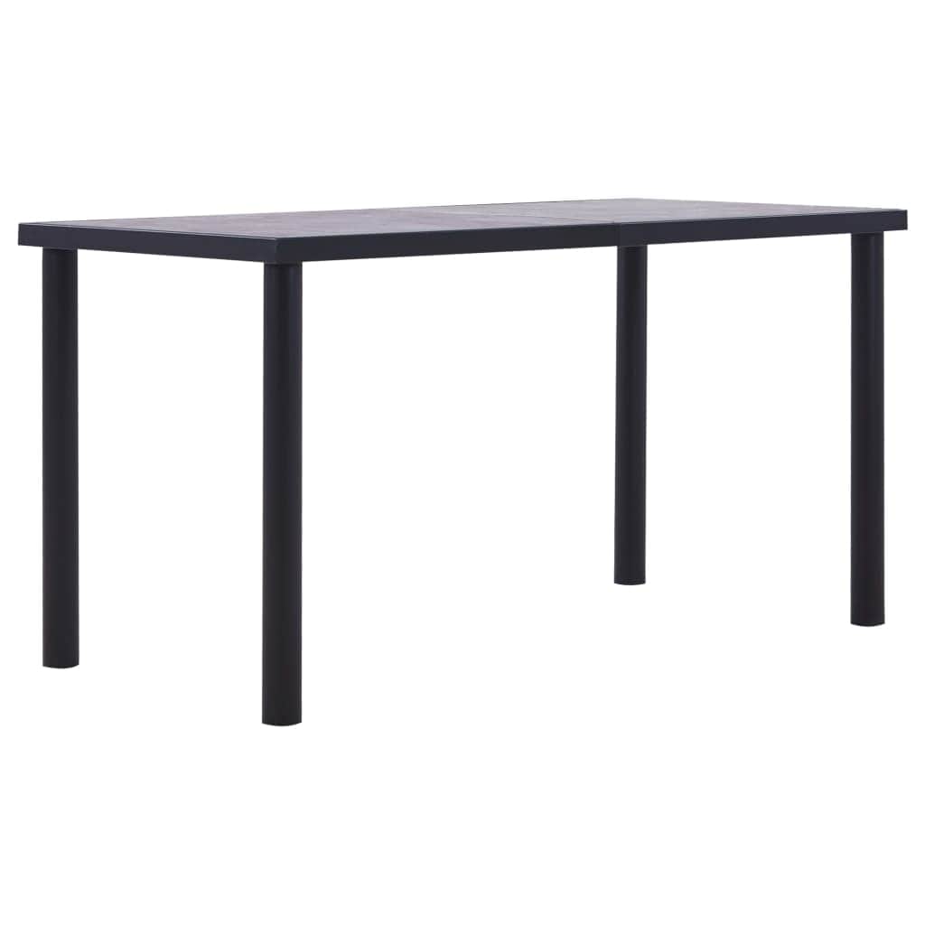 Dining Table Black & Concrete Grey MDF - Simple deals