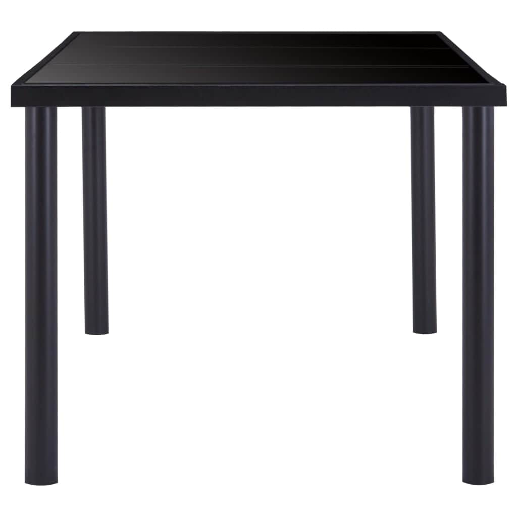 Dining Table Black Metal, Tempered Glass - Simple deals