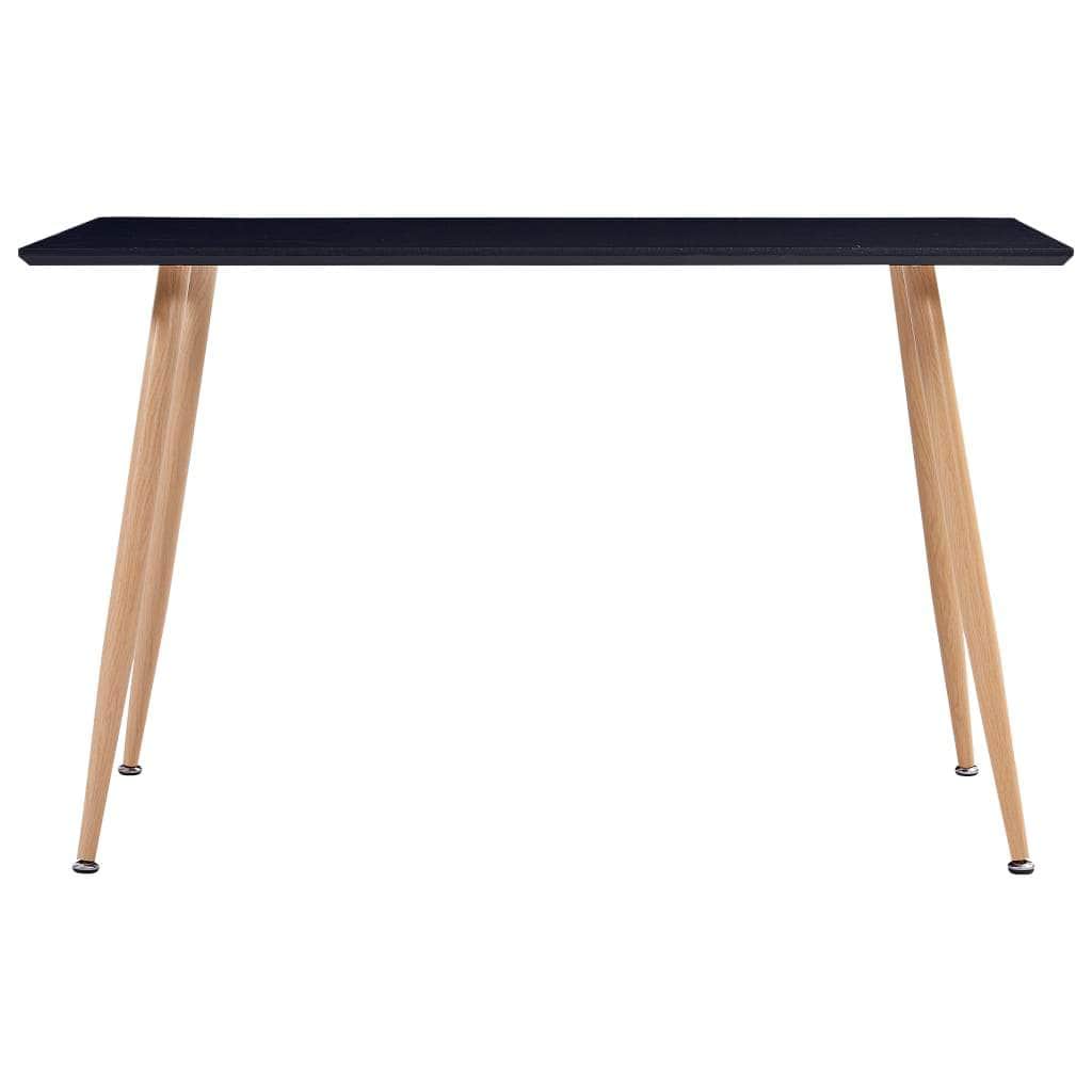 Dining Table Black & Oak MDF