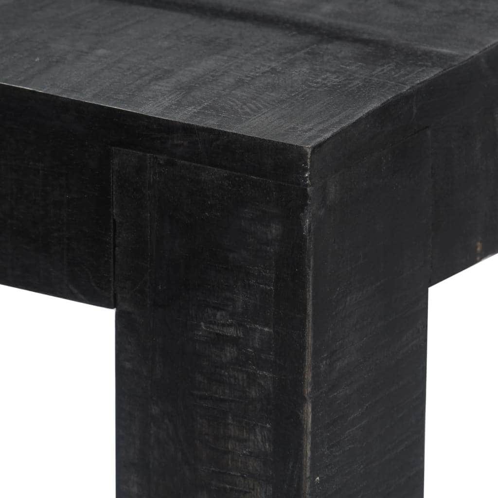 Dining Table Black Solid Mango Wood