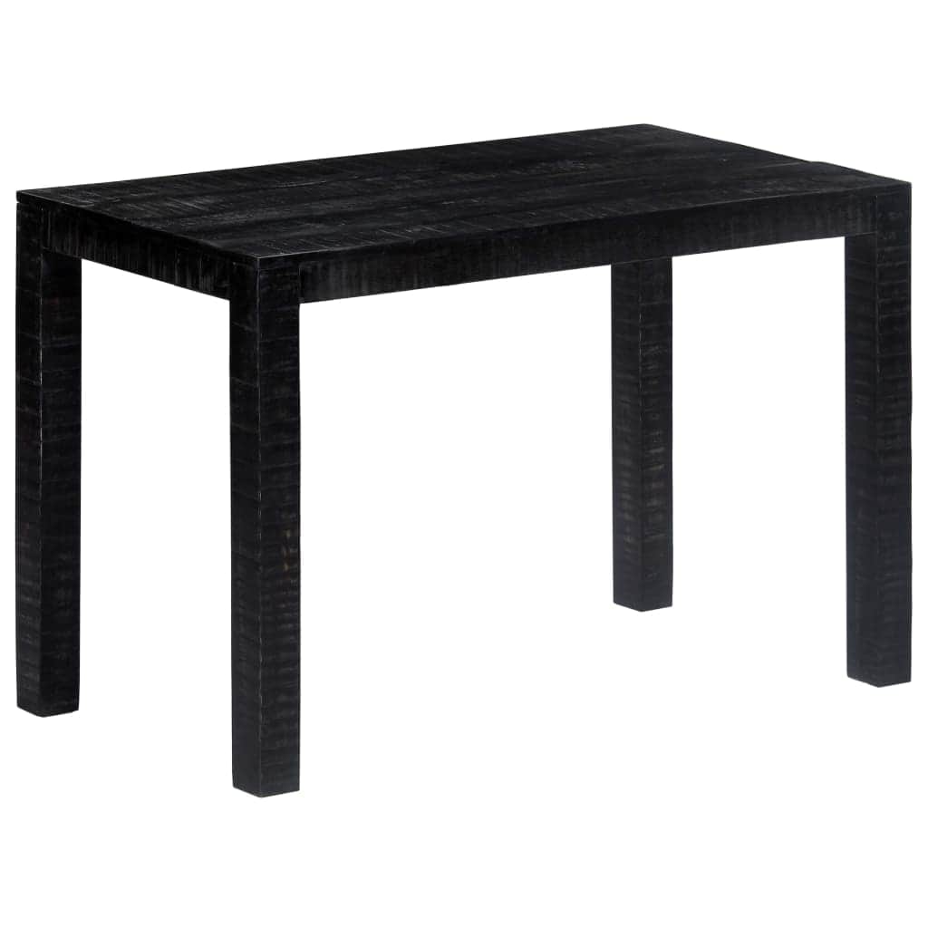 Dining Table Black Solid Mango Wood