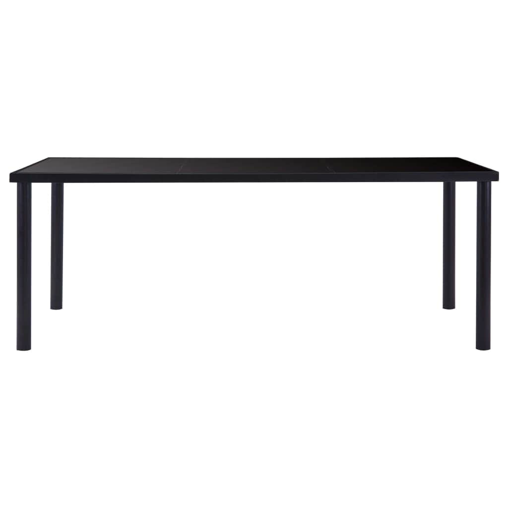 Dining Table Black Tempered Glass - Simple deals