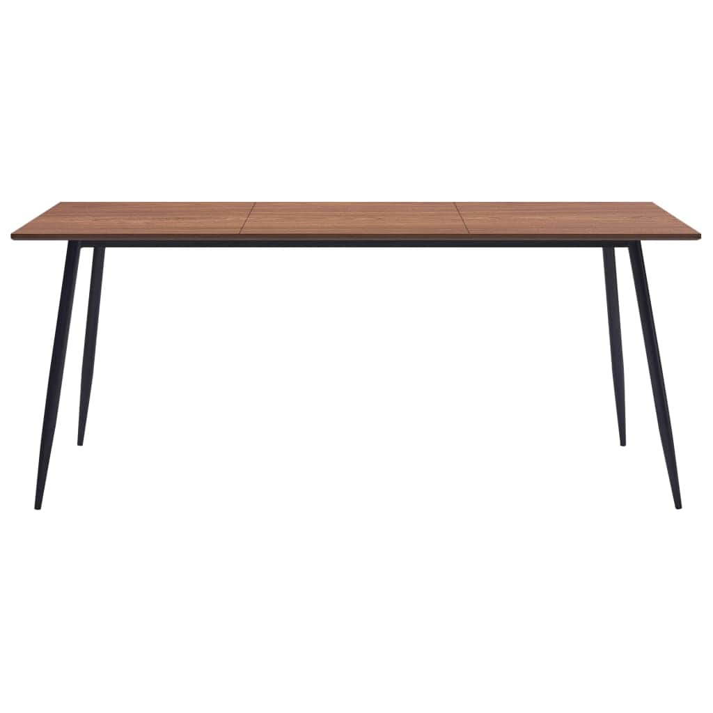 Dining Table Brown Steel, MDF