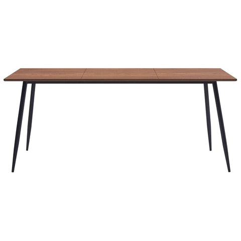 Dining Table Brown Steel, MDF