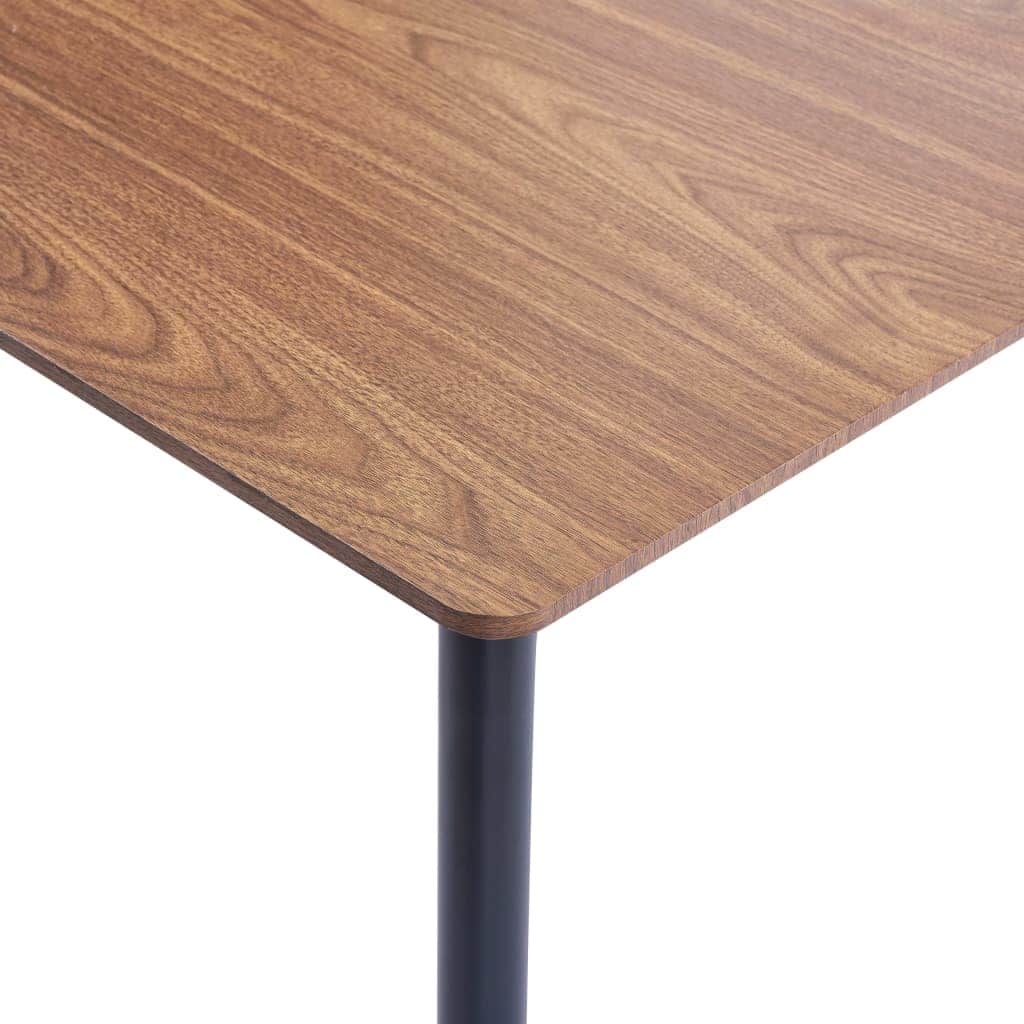 Dining Table Brown Steel, MDF