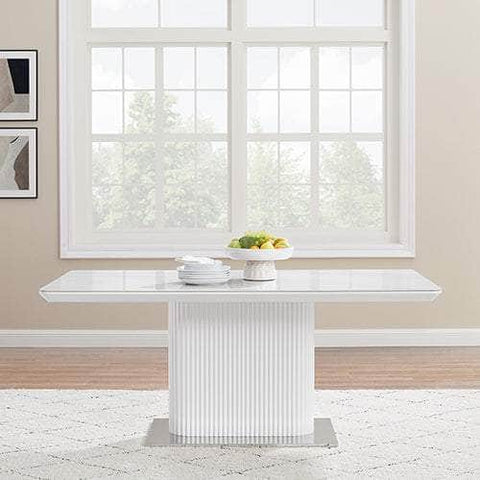 Dining Table Ceramic Table Top Mdf Stainless Steel Feet
