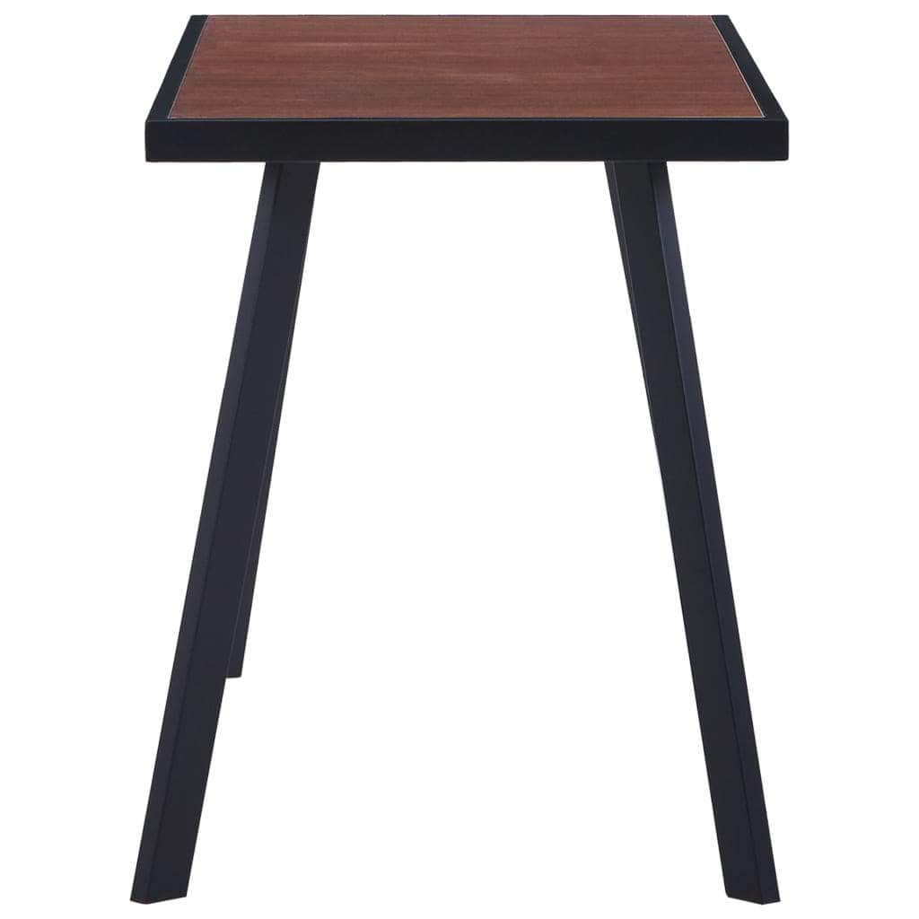 Dining Table Dark Wood and MDF Black