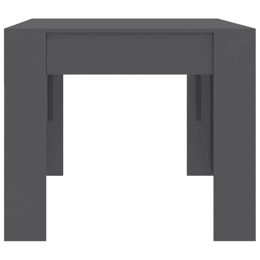 Dining Table High Gloss Grey Chipboard